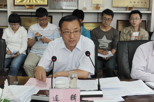 省委常委、省委宣傳部部長連輯來我校調研